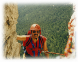 Ekkehart Herforth beim Klettern in den Dolomieten