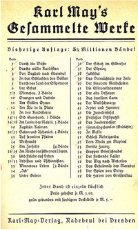 Bücherliste Karl May